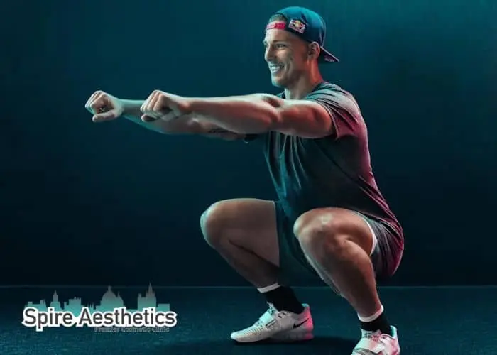 Image of man build leg muscle Margate through exercise