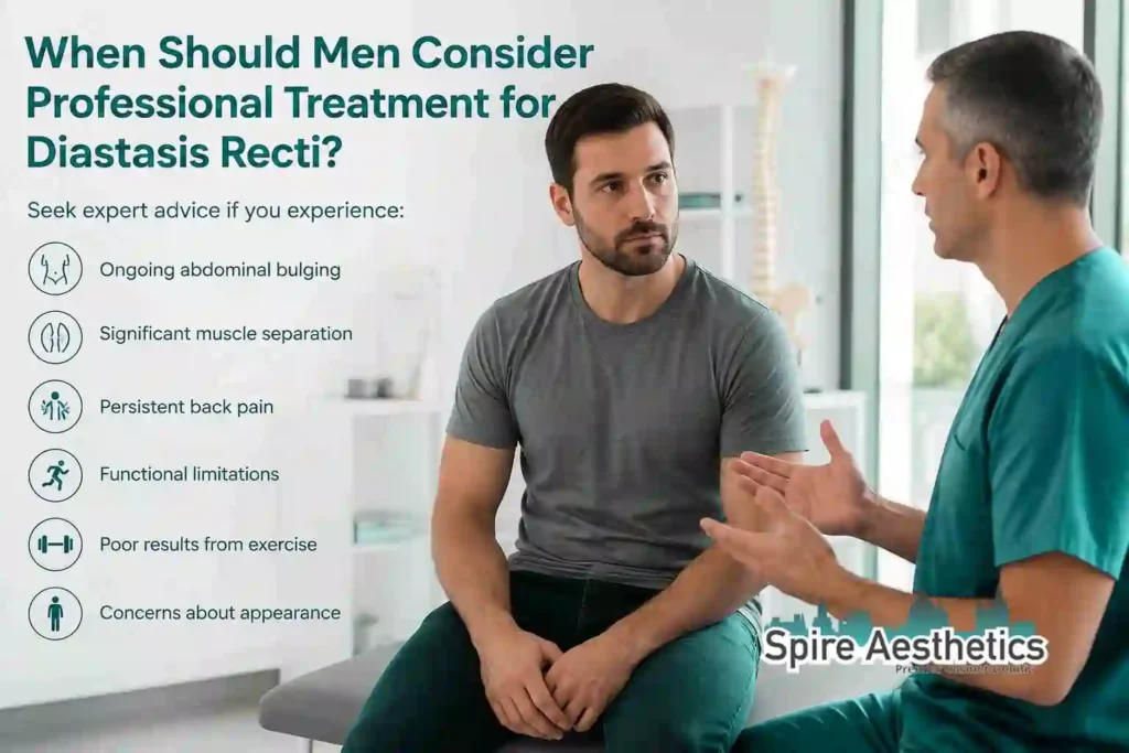 When Should Men Consider Professional Treatment for Diastasis Recti Margate?
